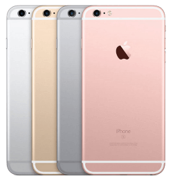 iPhone 6S in de kleuren roségoud, zilver, goud en zwart refurbished iphone 6s kleuren