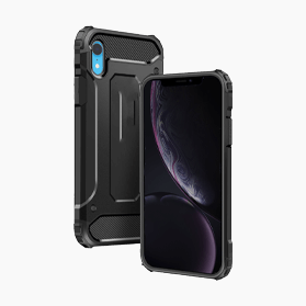 Anti Burst étui noir pour iPhone XR
                            