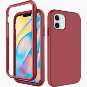 iPhone 12 Mini verre trempé & coque rouge