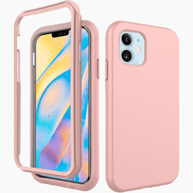 iPhone 12 Mini verre trempé & coque rose