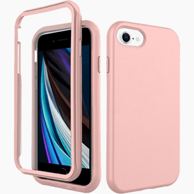 iPhone 7/8/SE2020 verre trempé & coque rose