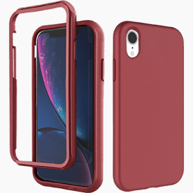 iPhone XR verre trempé & coque rouge