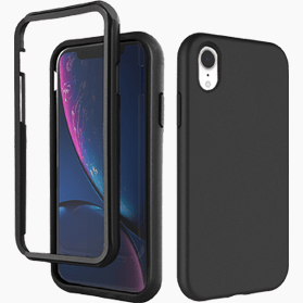 iPhone XR verre trempé & coque noir