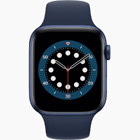 Refurbished Apple Watch Series 6 40 mm aluminium blauw wifi met blauw sportbandje
                            