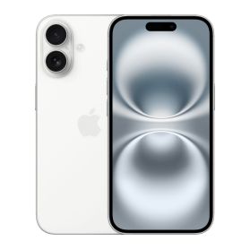 iPhone 16 blanc, face avant et face arrière