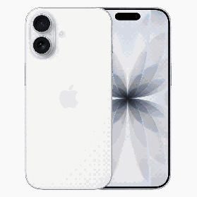 iPhone 17 blanc, face avant et face arrière