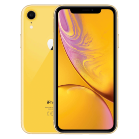 iPhone XR geel, voor- en achterkant                            