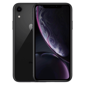 iPhone XR zwart, voor- en achterkant                            