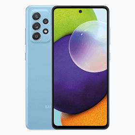 reconditionné-samsung-galaxy-a52-bleu-avant-arrière-base