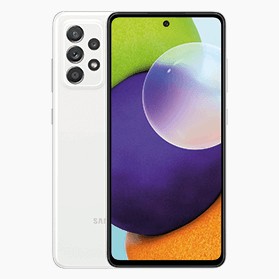 reconditionné-samsung-galaxy-a52-blanc-avant-arrière-base