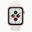 Apple Watch SE 2020 reconditionnée 44 mm en aluminium doré Wi‑Fi avec bracelet sport blanc