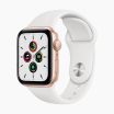 Apple Watch SE 2020 44 mm en aluminium or reconditionnée, Wi‑Fi, avec bracelet sport blanc