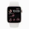 Apple Watch SE 2022 40mm aluminium sterrenlicht wifi met wit sportbandje