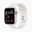 Apple Watch SE 2022 40mm aluminium sterrenlicht wifi met wit sportbandje