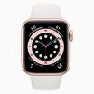 Apple Watch Series 6 40 mm aluminium goud 4G met wit sportbandje