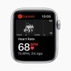 Apple Watch SE 2020 reconditionnée 40 mm, boîtier en aluminium argenté, Wi‑Fi, avec bracelet sport blanc