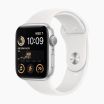 Apple Watch SE 2022 40 mm reconditionnée en aluminium argenté, Wi‑Fi, avec bracelet sport blanc