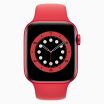 Apple Watch Series 6 40 mm en aluminium rouge, Wi‑Fi, avec bracelet sport rouge