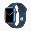 Refurbished Apple Watch Series 7 45mm aluminium blauw 4G met blauw sportbandje                            