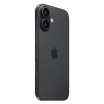 iPhone 16 zwart, schuin aanzicht van de achterkant                            