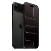 iPhone Air spacezwart, schuin aanzicht van voor- en achterkant