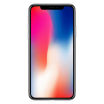 iPhone X gris sidéral, face avant avec écran
