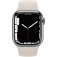 Apple Watch Series 7 reconditionnée 41 mm aluminium argenté Wi‑Fi avec bracelet sport blanc