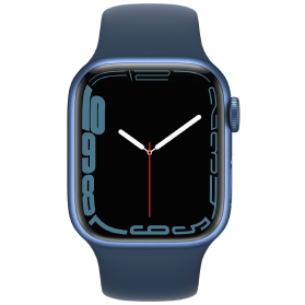 Refurbished Apple Watch Series 7 45mm aluminium blauw wifi met blauw sportbandje                            