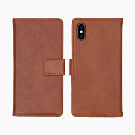 Bookcase marron pour iPhone X/XS