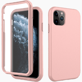 iPhone 11 Pro verre trempé & coque rose