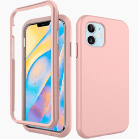iPhone 12 Mini screenprotector & hoes roze