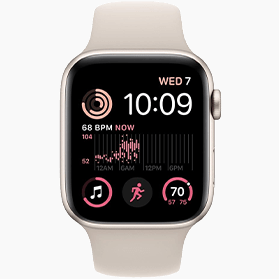 Apple Watch SE 2022 40 mm aluminium or wifi avec bracelet sport rose
                            