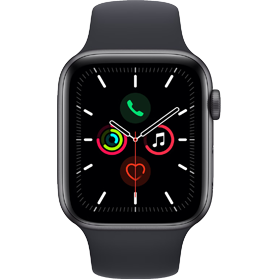 Apple Watch SE 2020 40 mm aluminium noir wifi reconditionné avec bracelet sport noir 
                            