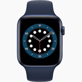 Apple Watch Series 6 40 mm aluminium bleu wifi reconditionné avec bracelet sport bleu 
