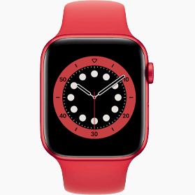 Apple Watch Series 6 40 mm aluminium rood wifi met rood sportbandje                            