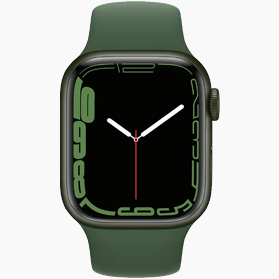 Refurbished Apple Watch Series 7 41mm aluminium groen 4G met zwart sportbandje                            
                            