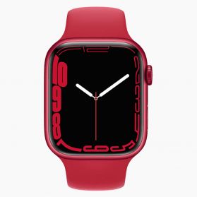 Refurbished Apple Watch Series 7 45mm aluminium rood wifi met rood sportbandje