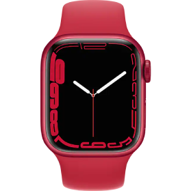 Apple Watch Series 7 45mm aluminium rood wifi met rood sportbandje