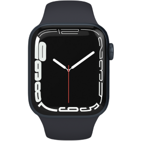 Apple Watch Series 7 41mm aluminium zwart wifi met zwart sportbandje