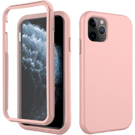iPhone 11 Pro verre trempé & coque rose