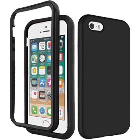 iPhone SE 2016 verre trempé & coque noir