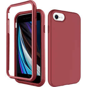 iPhone 7-8-SE2020-SE2022 verre trempé & coque rouge