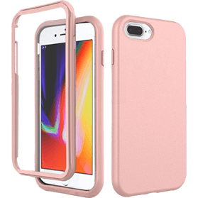 iPhone 7+/8+ screenprotector & hoes roze