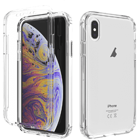 iPhone X/XS verre trempé & coque transparent