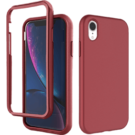 iPhone XR verre trempé & coque rouge