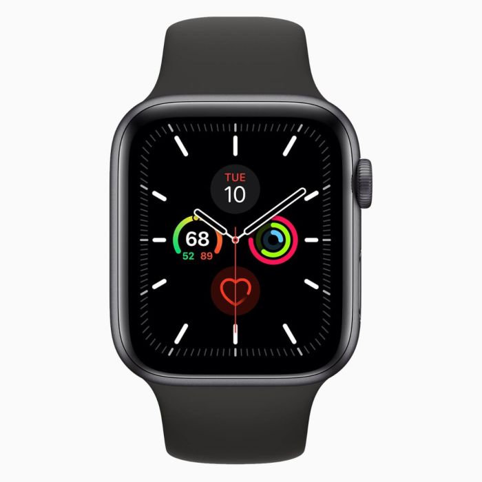 Apple Watch Series 5 44 mm aluminium noir 4G reconditionne