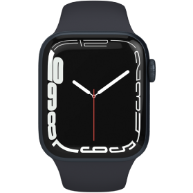 Apple Watch Series 7 45 mm en acier inoxydable noir 4G avec bracelet sport noir