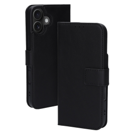 Zwarte Bookcase iPhone 15 Plus