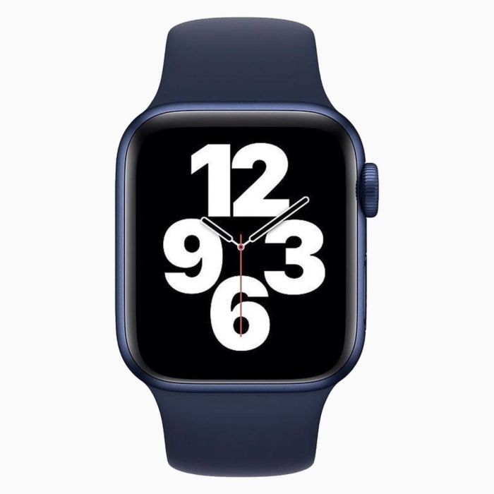 Apple Watch 44mm blauw sportbandje
                            