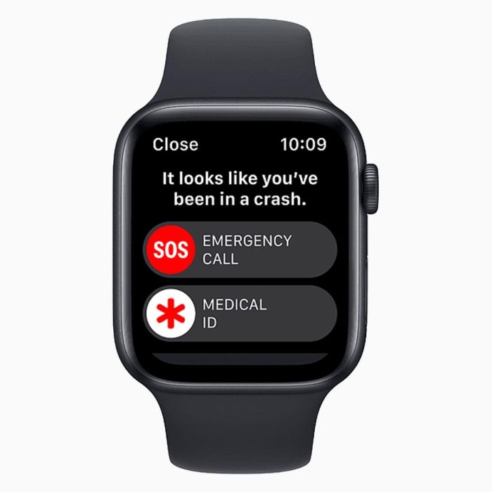 Apple Watch SE 2022 reconditionnée 40 mm en aluminium noir Wi‑Fi avec bracelet sport noir